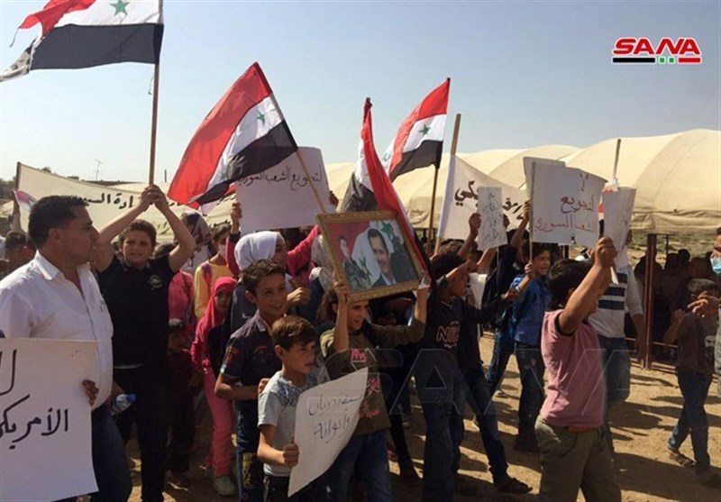 Syrians Rally against Military Presence of US, Turkey in Qamishli Countryside (+Video)