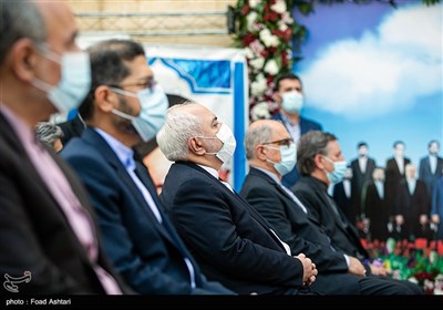 حضور محمد جواد ظریف وزیر امور خارجه در مراسم بزرگداشت شهدای وزارت امور خارجه
