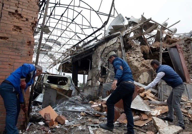 حمله موشکی ارمنستان به دو شهر جمهوری آذربایجان/ 20 منزل مسکونی در گنجه تخریب شده است