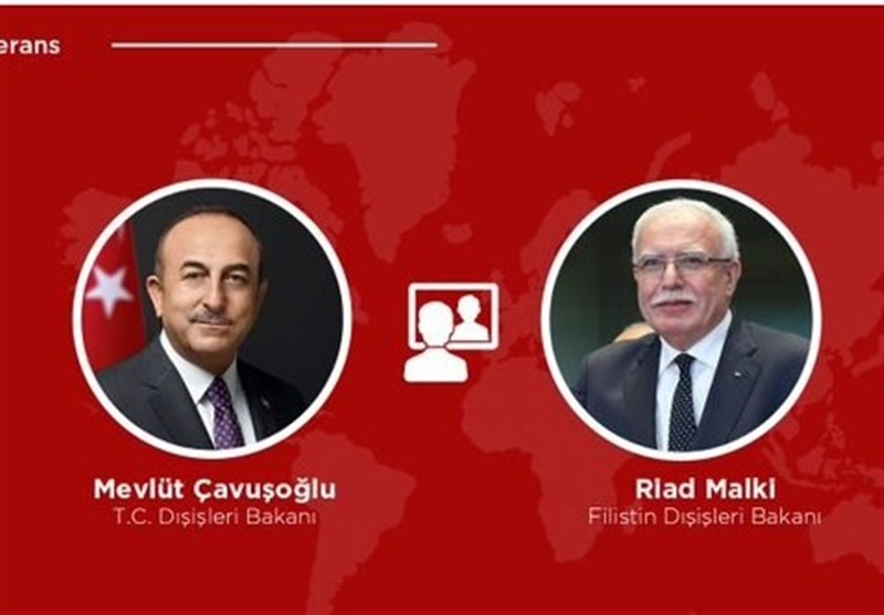 گفت‌وگوی ویدئویی وزرای خارجه ترکیه و فلسطین