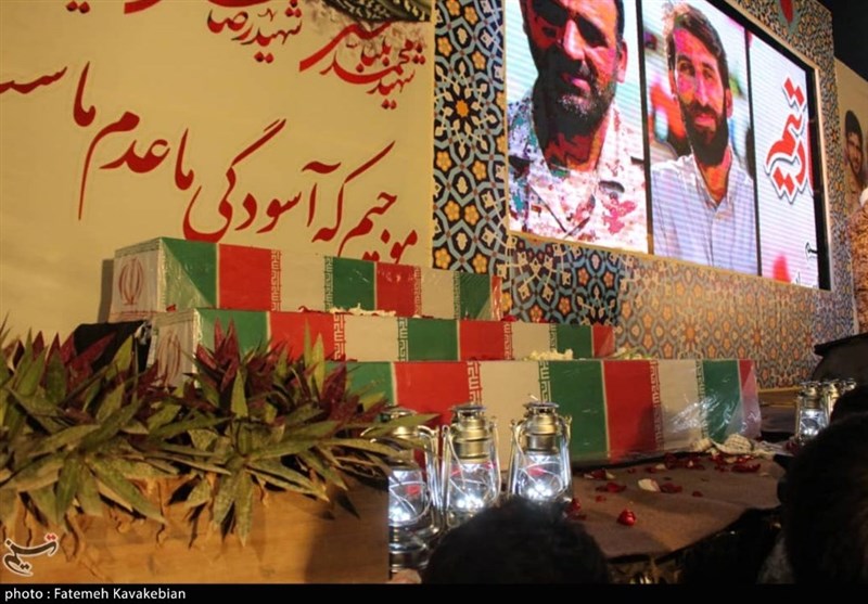 وداع با 5 شهید مدافع حرم محور خان طومان در استان گلستان
