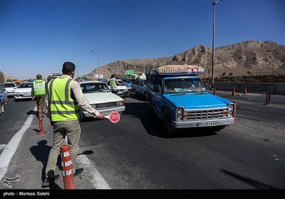 اجرای طرح منع عبور ومرور در پلیس راه اصفهان -شیراز