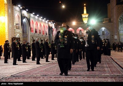 مشہد مقدس: شہادت امام رضا علیہ السلام کی مناسبت سے حرم مطہر میں عزاداری کی تصویری رپورٹ