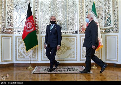 دیدار عبدالله عبدالله رییس شورای عالی صلح افغانستان با ظریف وزیر امورخارجه