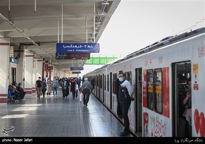 ایستگاه مترو صادقیه در حاشیه بازدید رییس سازمان مدیریت و برنامه ریزی استان تهران از مترو