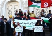 تظاهرات تونسی‌ها علیه جنایت رژیم صهیونیستی در اردوگاه جبالیا