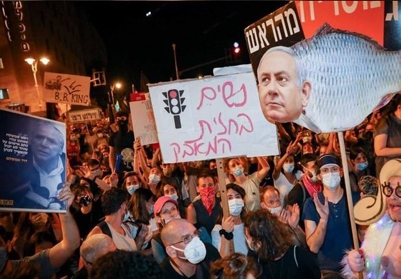 تظاهرات ده‌ها هزار صهیونیست در اراضی اشغالی ضد نتانیاهو