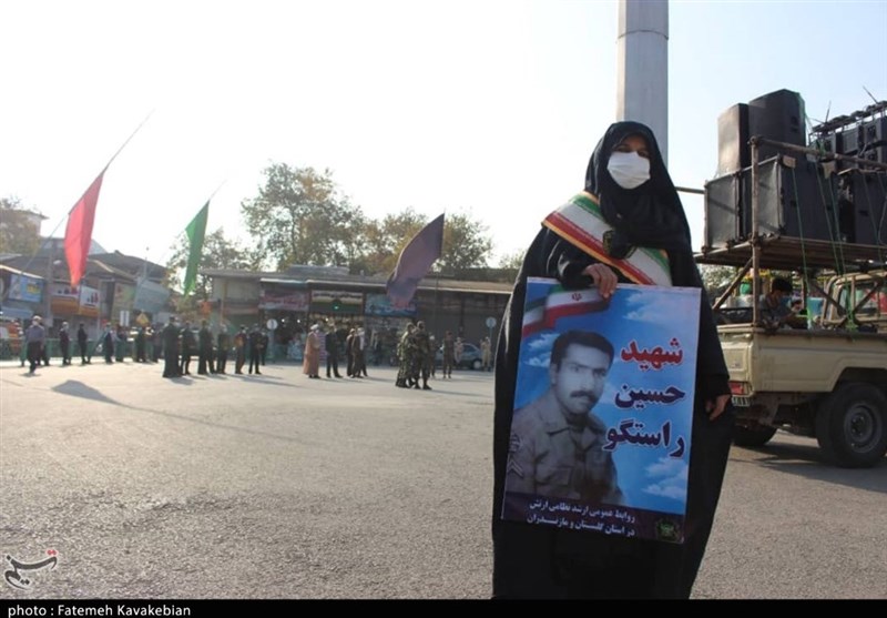 پیکر مطهر شهید ارتش در ساری تشییع شد + تصاویر