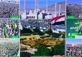 یمن|شرکت پرشور مردم در مراسم جشن بزرگ میلاد پیامبر(ص)؛ الحوثی: ماکرون عروسک خیمه‌شب‌بازی صهیونیست‌هاست