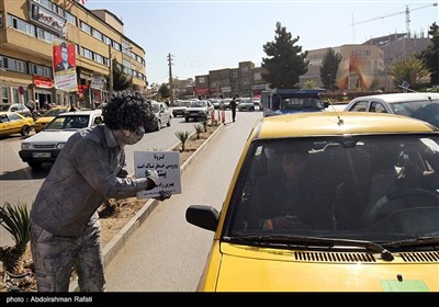 نمایش خیابانی بهداشت در ایام کرونا - همدان