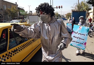 نمایش خیابانی بهداشت در ایام کرونا - همدان