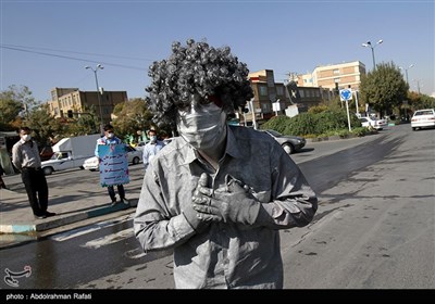 نمایش خیابانی بهداشت در ایام کرونا - همدان