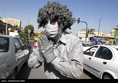 نمایش خیابانی بهداشت در ایام کرونا - همدان