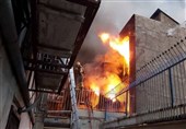 لحظه شعله‌ور شدن آتش در ساختمان 3 طبقه + فیلم و تصاویر