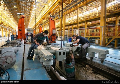 کارگاه های تعمیرات سنگین در پایانه فتح آباد متروی تهران