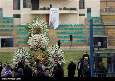 مراسم وداع با پیکر محمود یاوری در اصفهان