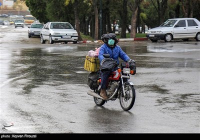 بارش باران پاییزی در سنندج