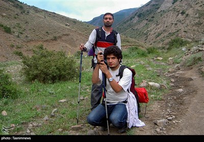 کوه پیمایی شهید حاج حسن تهرانی مقدم به همراه فرزندش