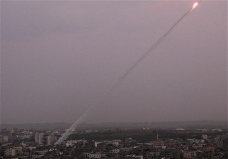إطلاق صاروخ تجریبی من غزة تجاه البحر