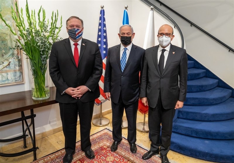 ابراز خرسندی پامپئو از دیدار با نتانیاهو و وزیر خارجه بحرین