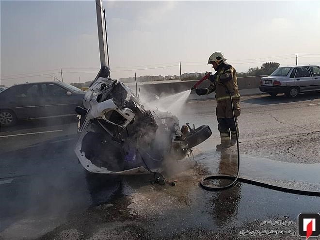 آتش‌نشانی , سازمان آتش‌نشانی تهران , آتش‌سوزی , پلیس راهور | پلیس راهنمایی و رانندگی , حوادث جاده‌ای , 