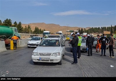 کنترل مبادی ورودی شهرهای با وضعیت قرمز - شیراز