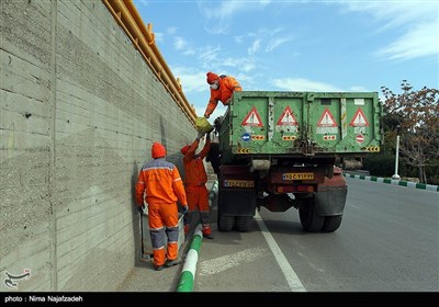 آماده باش نیروهای خدمات شهری شهرداری مشهد قبل از بارش برف