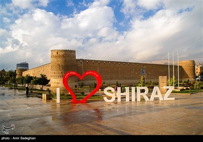 طراوت باران پاییزی در شیراز