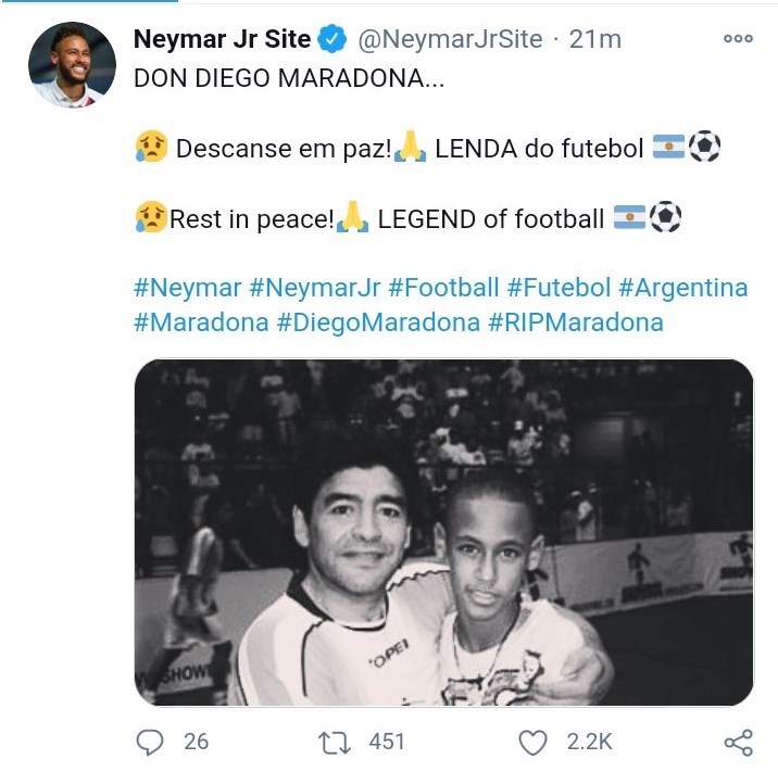 دیگو آرماندو مارادونا , ادسون آرانتس دو ناسیمیونتو | پله , فوتبال , 