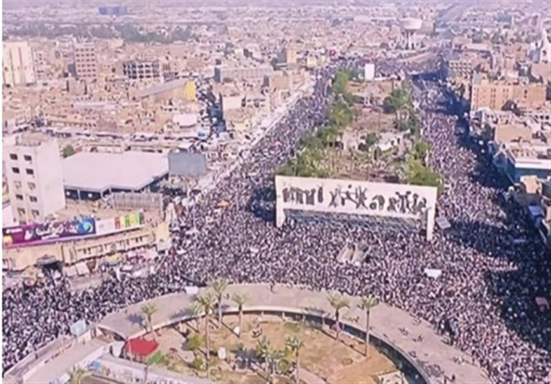 برگزاری نماز وحدت طرفداران صدر در بغداد