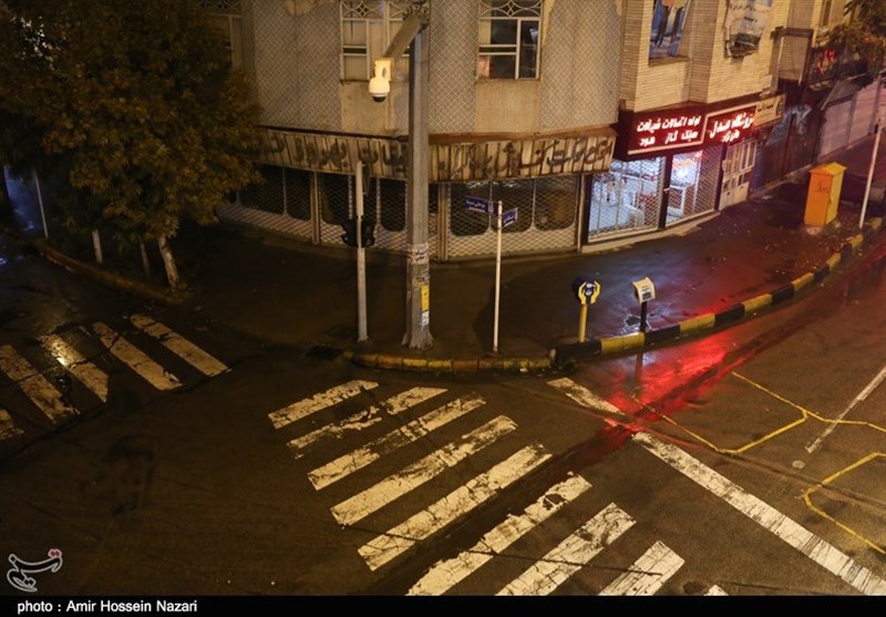 منع تردد شبانه در سطح شهر قزوین به روایت تصویر