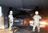 تهران|آتش‌سوزی بامدادی یک دستگاه &quot;BMW&quot; در ساختمان مسکونی + تصاویر