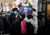 تشییع و خاکسپاری شهید محسن فخری‌زاده در امامزاده صالح(ع)