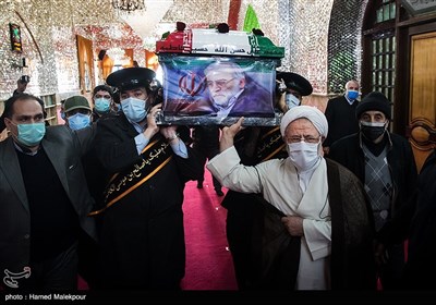 تشییع شهید محسن فخری‌زاده در امامزاده صالح(ع)