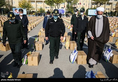 بازدید سردار حسین رحیمی رئیس پلیس پایتخت سومین مرحله کمک‌های مومنانه کارکنان نیروی انتظامی