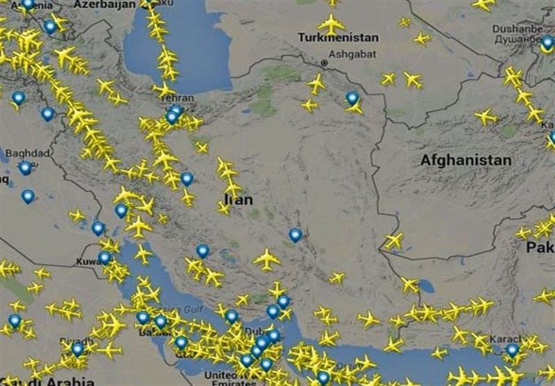 افزایش 7 درصدی پروازهای عبوری از آسمان ایران