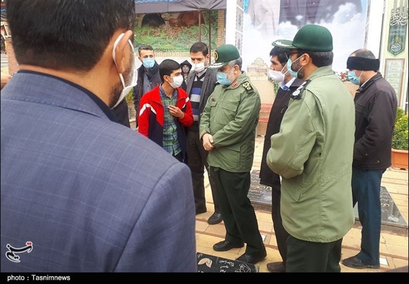 فرمانده نیروی هوافضای سپاه ‌‌پاسداران به مقام شامخ ‌شهید سلیمانی ادای احترام کرد + عکس‌