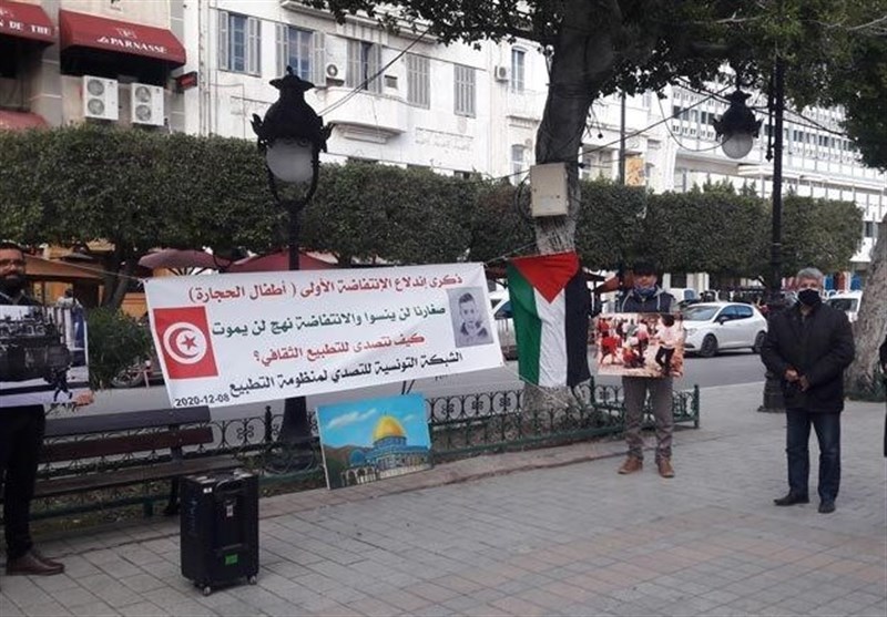 تاکید تونسی‌ها بر تقویت فرهنگ مقاومت در سالروز انتفاضه فلسطین