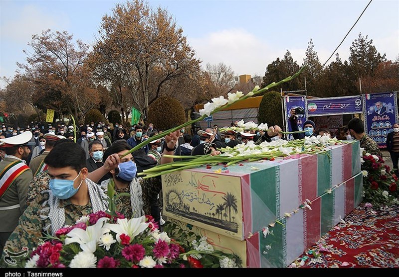 مراسم خاکسپاری شهدای گمنام در استان کردستان به روایت تصویر
