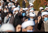 تجمع اعتراضی طلاب کرمانشاه نسبت به سخنان موهن محمود امجد+ تصاویر