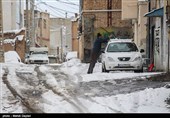 زنجان با بارش اولین برف زمستانه رخت سفید بر تن کرد + فیلم