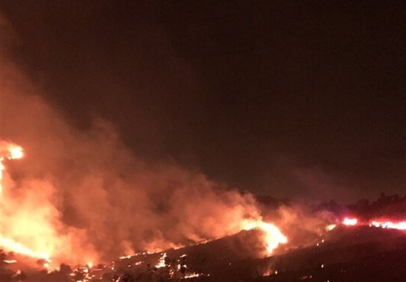ادامه آتش‌سوزی در جنگل‌های حیران مرز ایران و جمهوری آذربایجان