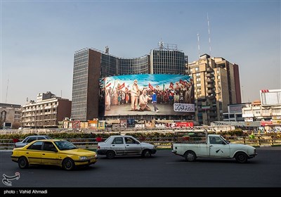 دیوارنگاره جدید میدان ولیعصر(عج) به یاد سردار سلیمانی