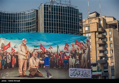 دیوارنگاره جدید میدان ولیعصر(عج) به یاد سردار سلیمانی