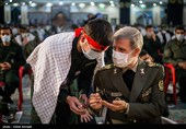  امیر سرتیپ حاتمی وزیر دفاع و پشتیبانی نیرو‌های مسلح در مراسم گرامیداشت اولین سالگرد شهادت سپهبد حاج قاسم سلیمانی و ابومهدی المهندس 
