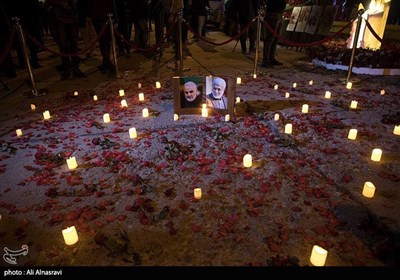  Iraqis Keep Vigil in Commemoration of Gen. Soleimani, Al-Muhandis