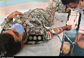 پرسنل پدافند هوایی جنوب غرب کشور در یک اقدام جهادی خون اهدا کردند + فیلم