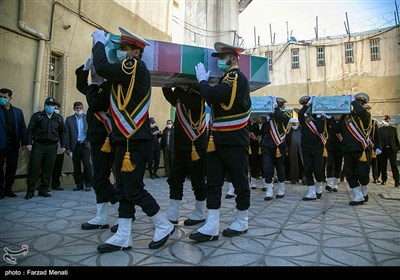 مراسم استقبال از شهدای گمنام در زندان مرکزی کرمانشاه