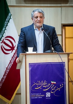 سخنرانی محسن هاشمی رئیس شورای شهر تهران در ششمین مجمع عمومی حزب ندای ایرانیان