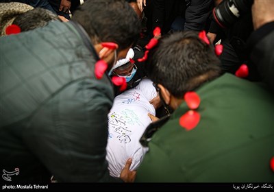 تدفین پیکر تازه تفحص شده شهید ناصر صدقی 